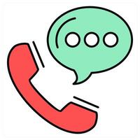 Calling and talk icon concept vector