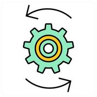 Configuration and setting icon concept vector