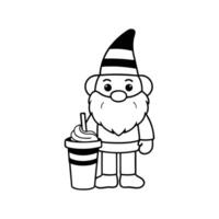 Adorable Gnome Cartoon Clipart - Perfect for Projects on White Background vector