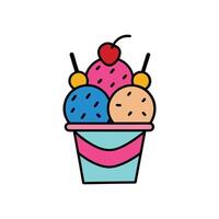 Cup Ice Cream Design - Delicious Food Art Layout vector