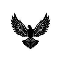 Minimalist Dove Silhouette - Icon Illustration for Projects vector