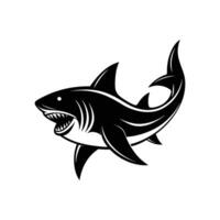 Whale Fish Silhouette Icon - Isolated on White Background vector