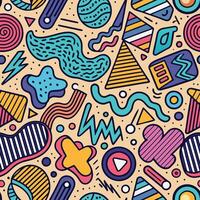 seamless pattern with colorful geometric shapes and shapes vector