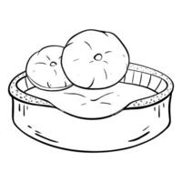 An Empty Round Pet Bed Designed for Ultimate Comfort and Relaxation for Your Pets. sketch illustration. Pet shop vector