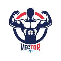 Bodybuilder Silhouette - Muscular Man with Strong Arms in Various Poses Isolated on White vector