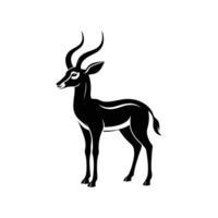 Elegant Deer Drawing - Black and White Wildlife Illustration for Art Projects vector