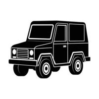Isolated Truck Silhouette - Minimalist Cargo Transport Design for Commercial Logistics Art vector