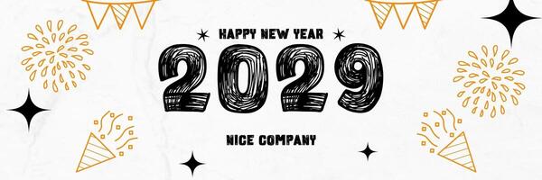 Cute New Year Themed Company Twitter Header template