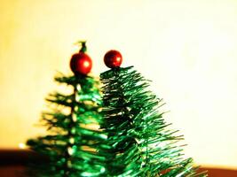 Colorful decoration with Christmas tree in a lighted ambience photo