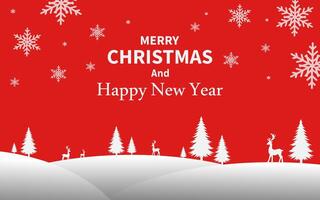 Merry Christmas and happy new year banner. vector