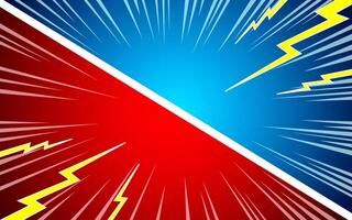 versus comic style backgrounds with lightning and halftone effects. vector