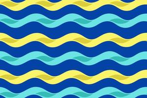 A lively design featuring waves in contrasting blue and yellow colors, perfect for backgrounds and textiles. vector