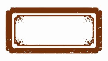 Brown grunge frame, rectangle grunge on white background for your presentaion or design background vector