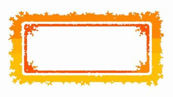 Red and orange grunge frame, rectangle grunge on white background for your presentaion or design background vector