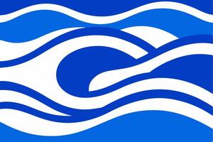 A vibrant artistic representation of waves, combining various shades of blue and white for visual impact. vector