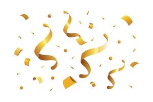 Elegant Gold Confetti and Glittering Foil for Stylish Festive Celebration and Holiday Decoration vector