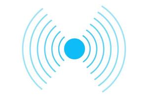 Sonar sound waves icons wireless wifi, radial line media, Radio, radar station signal. Scan, rings circle ripples vector