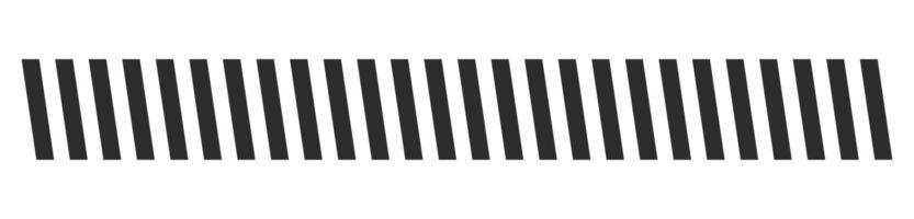 Slash line grid, decorative diagonal divider. Geometric dashed barrier, tape or embroidery. Angled stripes, tilt pattern. vector