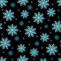 Seamless pattern on a black background with snowflakes.Pattern for Christmas and New Year vector