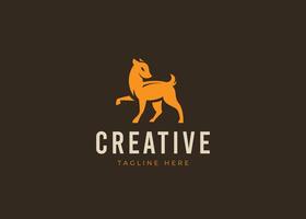 Mouse Deer Logo Design Template. Deer Silhouette Icon vector