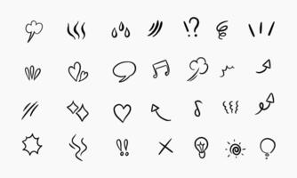 Collection Of Hand Drawn Doodle Symbols And Icons vector