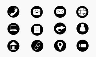 A Collection Of Basic Communication And Web Icons vector