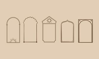 Five Decorative Arch Frames Design Collection vector