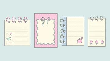 Note Paper with Cute Doodles vector