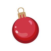 Red Christmas ornament with glossy finish illustration vector