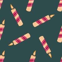 Seamless Pattern of Striped Birthday Candle Design for Celebration vector
