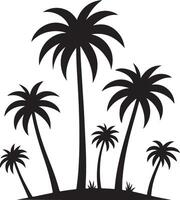 palm tree silhouette art, suitable for various creative applications. vector
