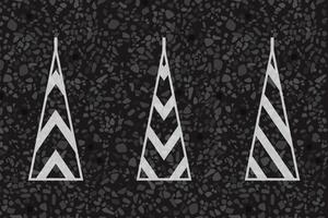 Horizontal road markings, areas to separate traffic movements illustration. Traffic laws, roadway signs top view. vector