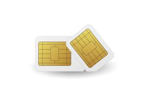 Standard SIM cards. Mobile networks technology. vector