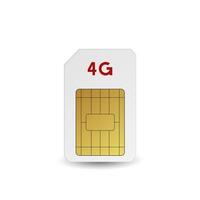 4G SIM card. Mobile networks technology. vector