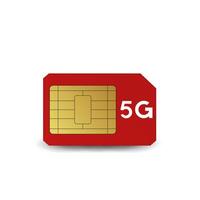 5G SIM card. Mobile networks and telecommunications. vector