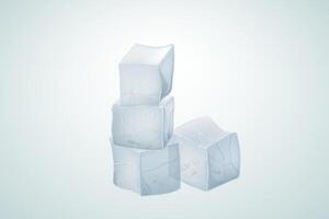 Translucent ice cubes for alcoholic beverage. vector