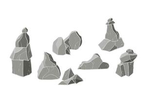 Pile of stone. 3D realistic texture. vector