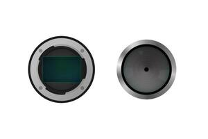 Image sensor and lens. Camera equipment. vector