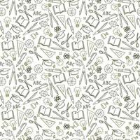 a pattern with books and math equation for student vector