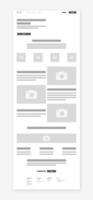 Landing page Wireframe, Webpage prototype. Website Interface template Web and UX UI Design. vector