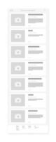 Review Site Wireframe, Webpage prototype. Rank Interface Web and UX UI Design. vector