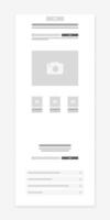 Landing page Wireframe, Webpage prototype. Website Interface Web and UX UI Design. vector