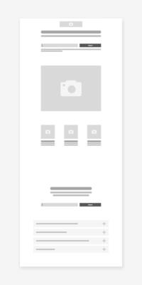 Landing page Wireframe, Webpage prototype. Website Interface Web and UX UI Design.