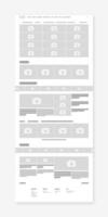 Web portal Wireframe, Webpage prototype. Website Interface Web and UX UI Design. vector