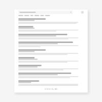 Search Engine Wireframe, Webpage prototype. Website Interface Web and UX UI Design. vector