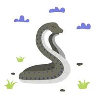 Snake, cloud and grass. Sweet dreams vector