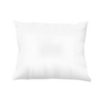 Square pillow on white background. Bedding design, comfortable and soft. vector