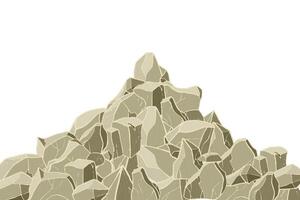 Stone mountain. Rock surface texture. vector