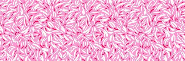 Seamless abstract pattern with curved shapes resembling organic strokes on a vibrant pink background. Plain minimalist print for fabric design, wrapping paper, home decor, packaging vector