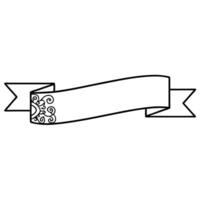 Ribbon banner with scroll design illustration vector